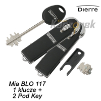 Zámková vložka Dierre 008 - Mia BLO M117 - 1 klíč + 2 klíče Pod-Key